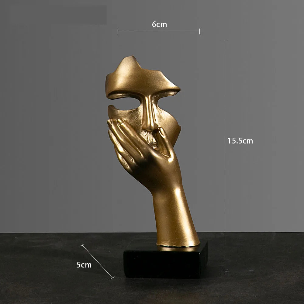 Hars Abstracte Masker Beelden Europese Miniatuur Beeldjes Voor Interieur Home Office Studie Desktop Figuur Ornament Decor Cadeau