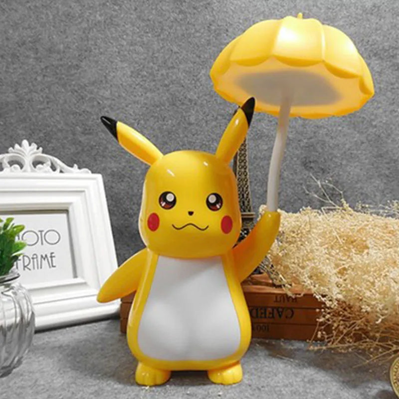 Nieuwe Echte Pokemon Pikachu Bureaulamp 3 Versnellingen Verstelbare Licht Usb Opladen Led Oogbescherming Night Light Kids Studie Levert