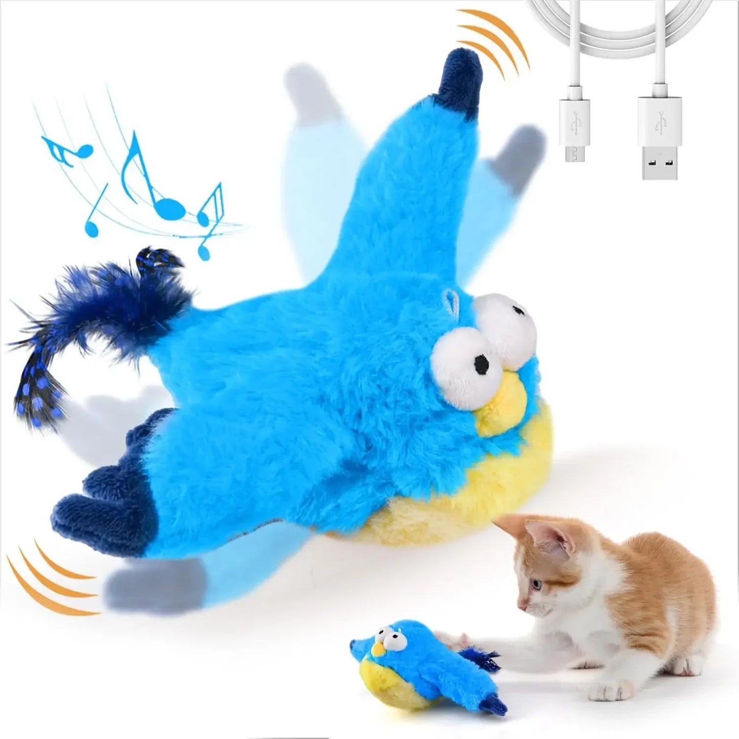 kattenspeelgoed Oplaadbaar vogel