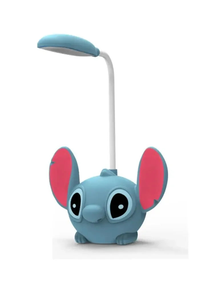 Led Lilo & Stitch Bureaulamp Met Puntenslijper Opvouwbaar Licht Schattig Bureau Klein Boeklamp Usb Oplaadlicht Cadeau