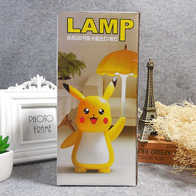 Nieuwe Echte Pokemon Pikachu Bureaulamp 3 Versnellingen Verstelbare Licht Usb Opladen Led Oogbescherming Night Light Kids Studie Levert
