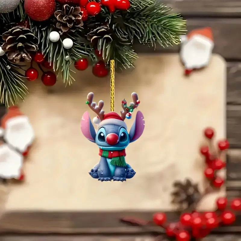 Een schattig kerst hertje hanger, 2D acrylmateriaal
