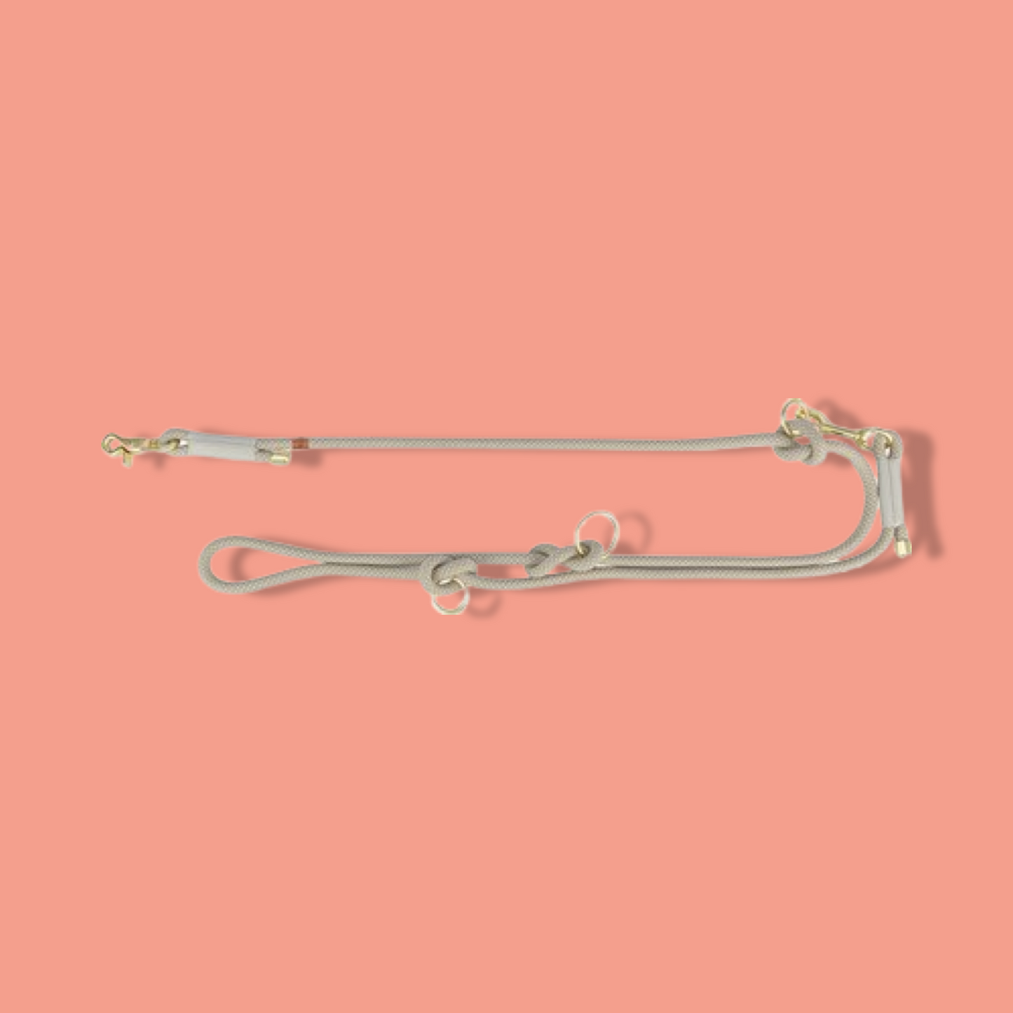Trixie - Soft Rope Hondenriem Verstelbaar Grijs / Lichtgrijs