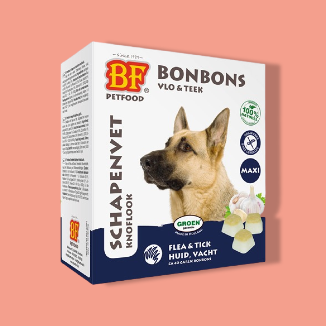 Biofood - Schapenvet Maxi Bonbons Knoflook - 2 x 40 Stuks