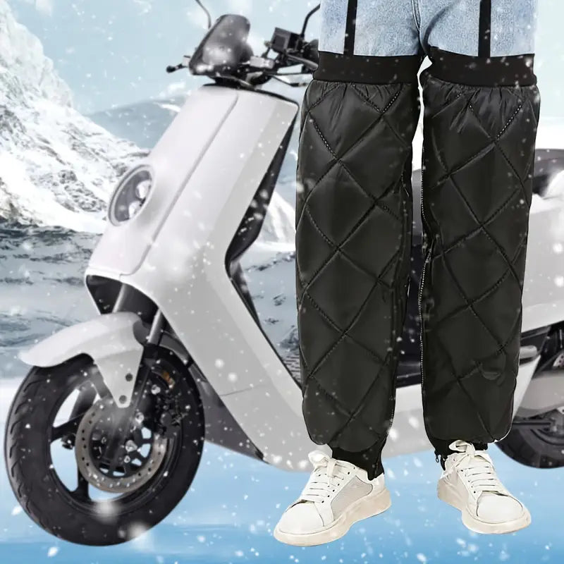 Motorfiets Beenwarmers 1 Paar - Knieschijven Versterkt Winddicht voor Rijden en Skiën, Ritslange Been Covers voor Fietsen, Winterfiets Accessoires, Hand wasbaar, Schuimconstructie, Multi-Feest cadeau