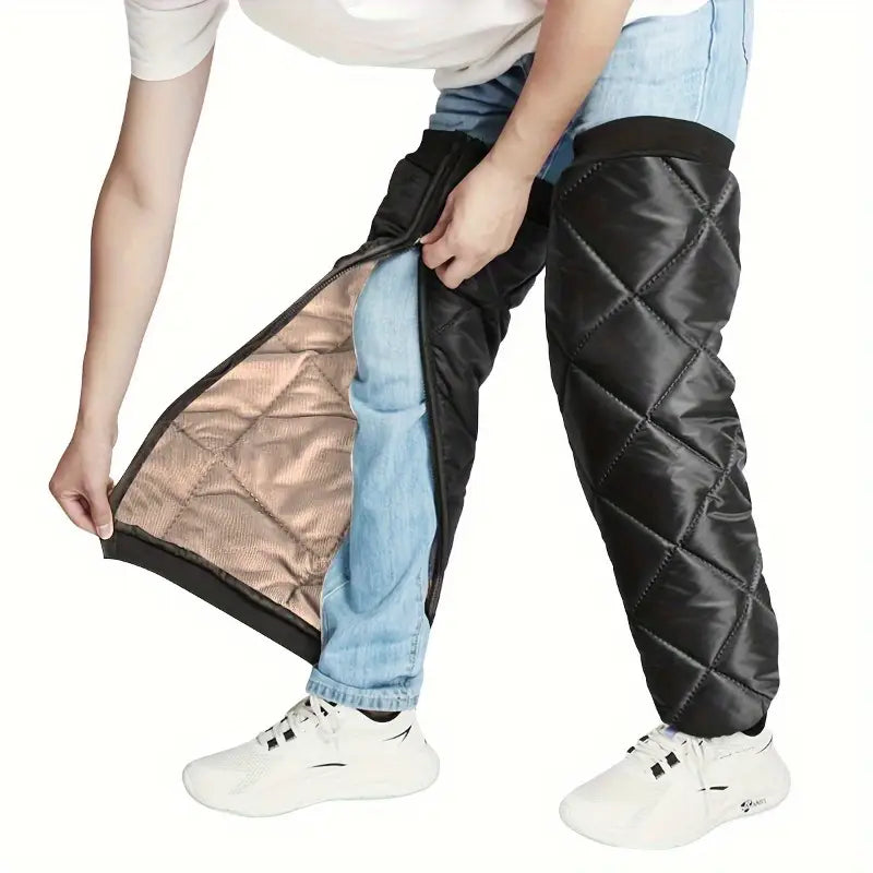 Motorfiets Beenwarmers 1 Paar - Knieschijven Versterkt Winddicht voor Rijden en Skiën, Ritslange Been Covers voor Fietsen, Winterfiets Accessoires, Hand wasbaar, Schuimconstructie, Multi-Feest cadeau