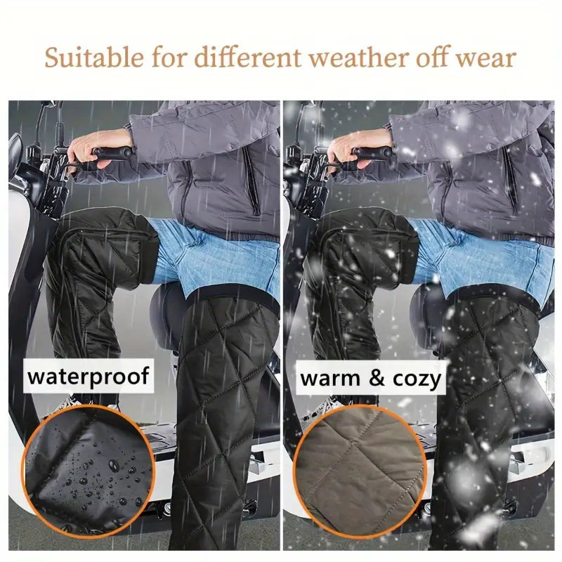 Motorfiets Beenwarmers 1 Paar - Knieschijven Versterkt Winddicht voor Rijden en Skiën, Ritslange Been Covers voor Fietsen, Winterfiets Accessoires, Hand wasbaar, Schuimconstructie, Multi-Feest cadeau