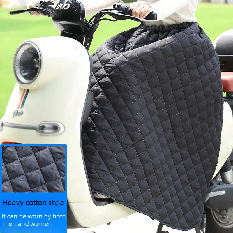 1pc Waterdichte Motorfiets Winddichte Kniebeschermer, Verdikte Herfst en Winter Elektrische Scooter Schort, Unisex Polyester Blend Half Schort voor Mannen en Vrouwen