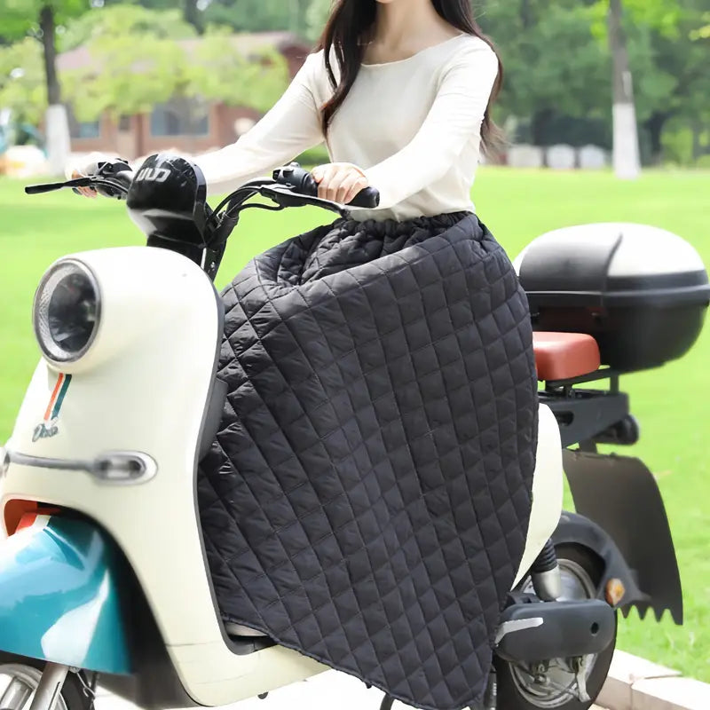 1pc Waterdichte Motorfiets Winddichte Kniebeschermer, Verdikte Herfst en Winter Elektrische Scooter Schort, Unisex Polyester Blend Half Schort voor Mannen en Vrouwen