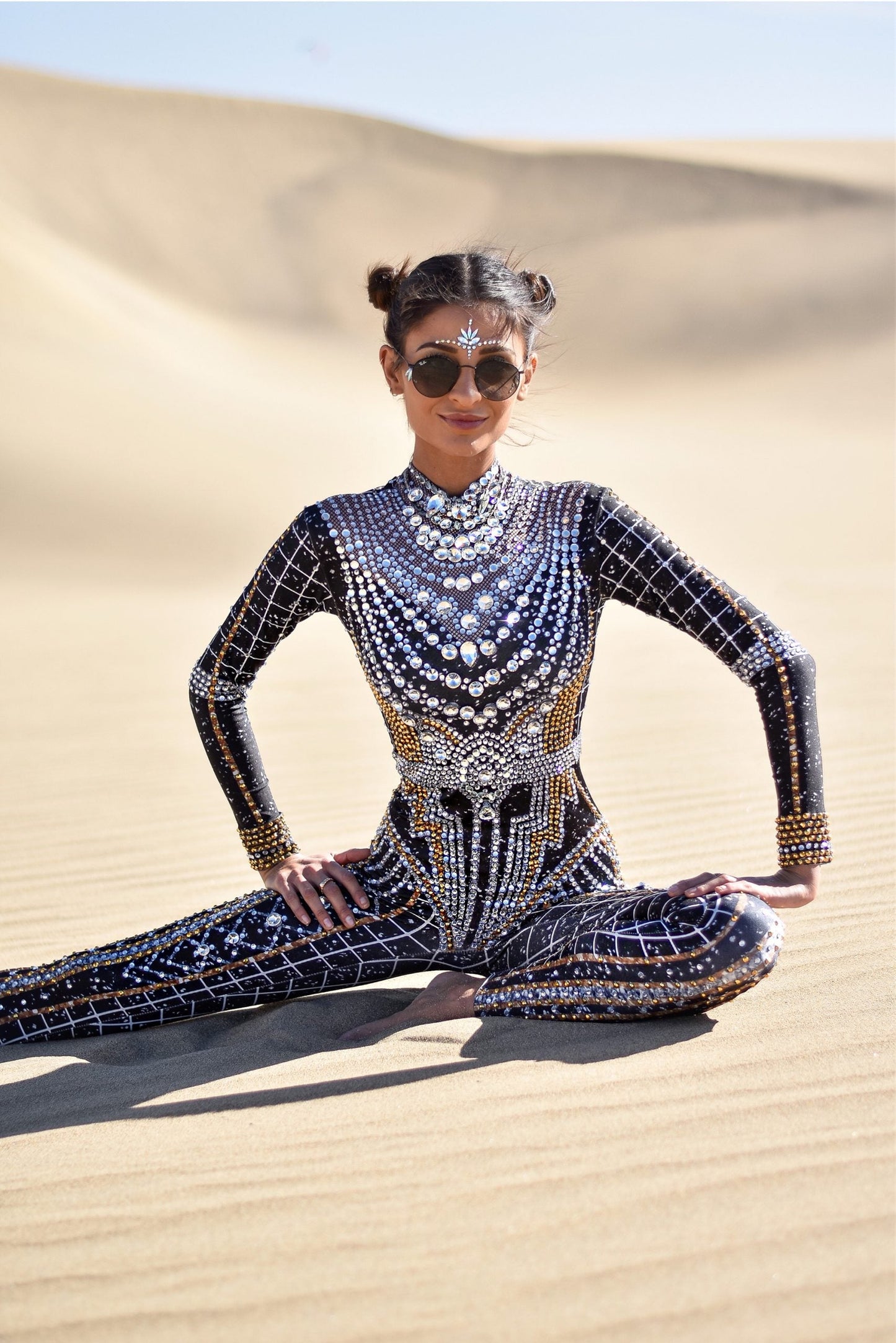 Dominique luxury rhinestone jumpsuit
