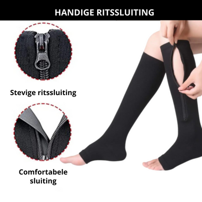 Orthopedische Compressiesokken met Rits