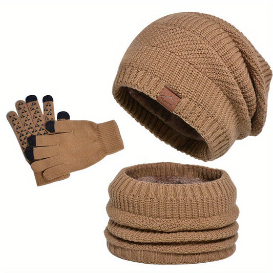 Teo - Casual Winter Pluche 3-Delige Set voor Mannen