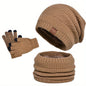 Teo - Casual Winter Pluche 3-Delige Set voor Mannen