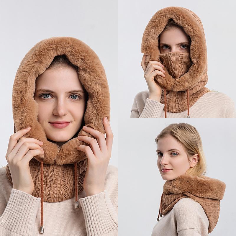 Luxe Gebreide Bont Gevoerde Nekwarmer
