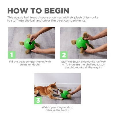 Nina Ottosson - Dog Snuffle N' Treat Bal Groen