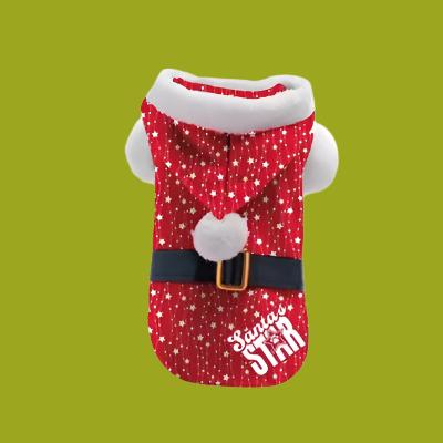 Plenty Gifts - Kerst Hondenjas Santa's Star Rood