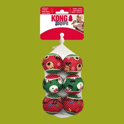 Kong Holiday Squeakair Bal Assorti