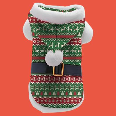 Plenty Gifts - Kerst Hondenjas Gestreept Print Rood / Groen