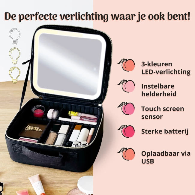 Make-up Koffer met LED Spiegel