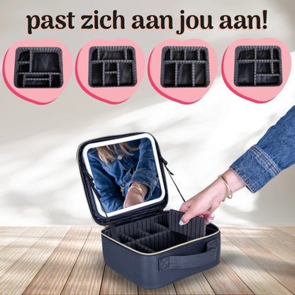 Make-up Koffer met LED Spiegel