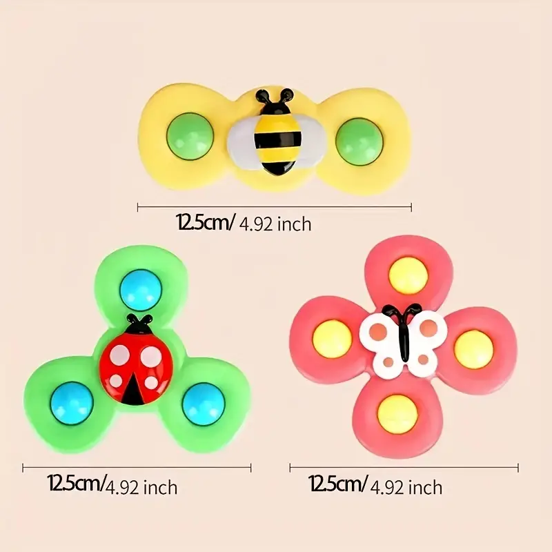 Zuignap Spinner Speelgoed Set van 3