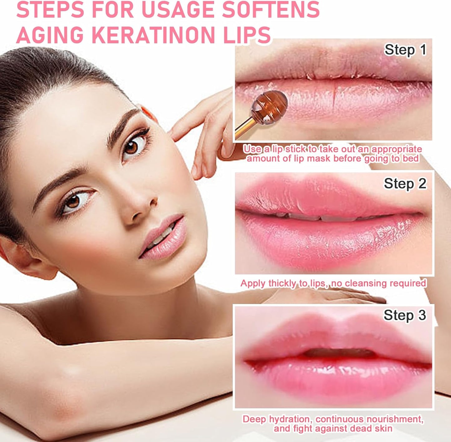 Bee Balsem Lippenbalsem, 3 stuks, honingbalsem, vochtinbrengend lippenmasker voor dag en nacht, lippenverzorging, tegen droge lippen, lipscrub, lippenverzorgingsstift