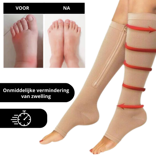 Orthopedische Compressiesokken met Rits