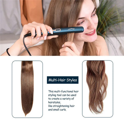 Mini Professionele 2 In 1 Draagbare Haarkrultang Stijltang Platte Ijzeren Haren Rechttrekken Golfplaten Styling Tools 48