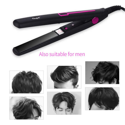 Mini Professionele 2 In 1 Draagbare Haarkrultang Stijltang Platte Ijzeren Haren Rechttrekken Golfplaten Styling Tools 48