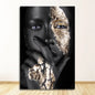 En Prints Scandinavische Wall Art Foto Voor Woonkamer Afrikaanse Art Zwart En Goud Vrouw Olieverfschilderij Cuadros posters