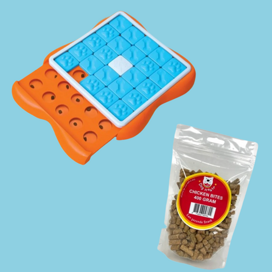 Nina Ottosson - Challenge Slider + Dog Treatz Chicken Bites