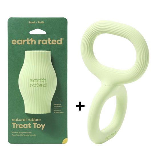 Earth Rated - Treat Toy Rubber + Tug Toy Rubber Combideal