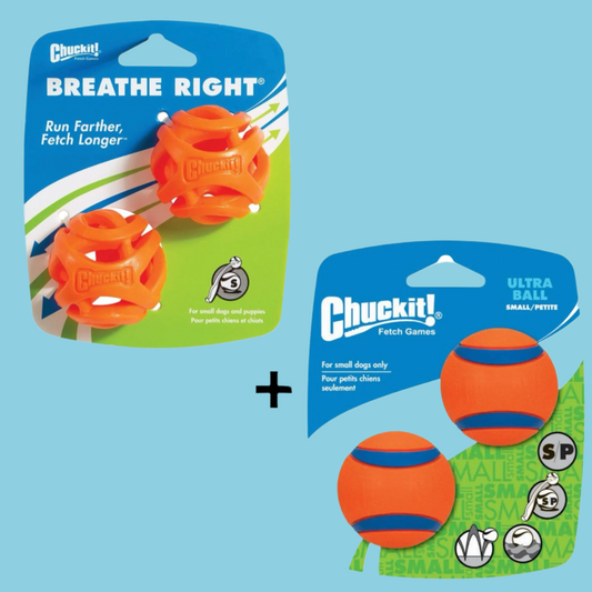 Combideal Chuckit - Breathe Fetch Ball Small (5 CM)+ Ultra Ball