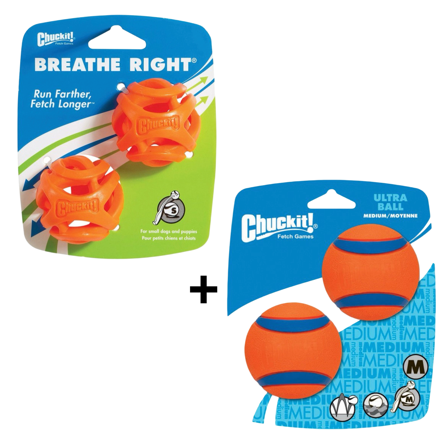 Combideal Chuckit - Breathe Fetch Ball Small (5 CM)+ Ultra Ball