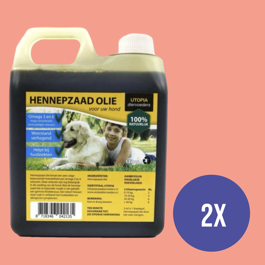 Combideal - Utopia - Hennepzaad Olie - 2x 1 LTR - Voordeelverpakking