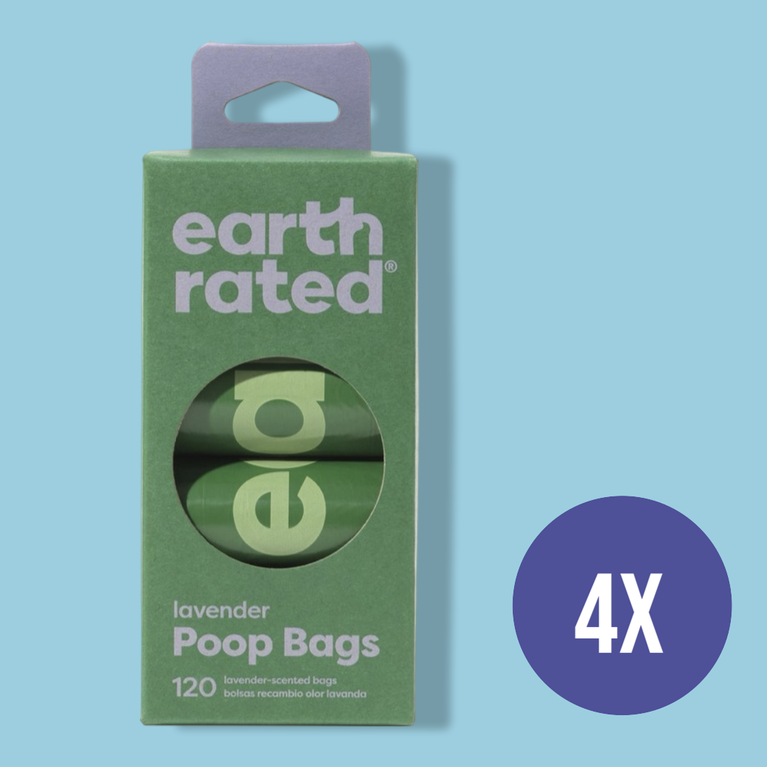 Combideal - Earth Rated Poepzakjes Lavendel - 4x 120 Stuks (480 Stuks)