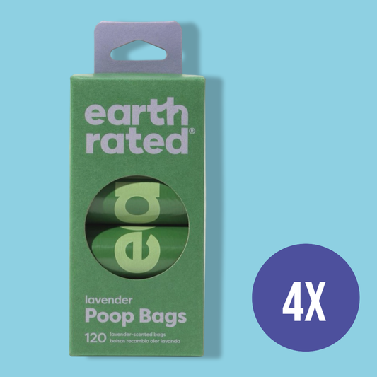 Combideal - Earth Rated Poepzakjes Lavendel - 4x 120 Stuks (480 Stuks)