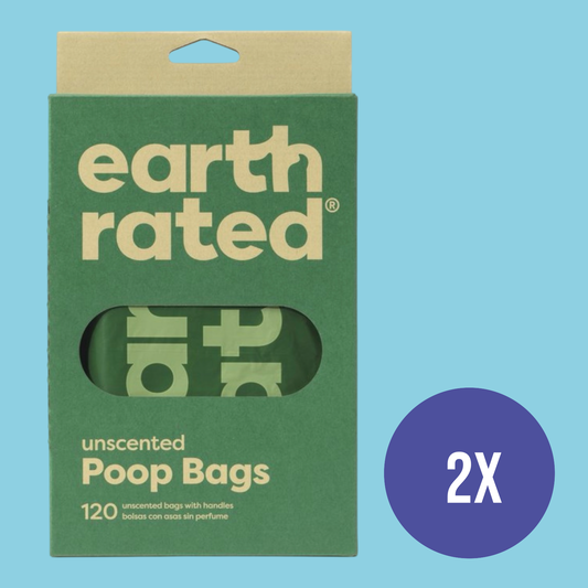 Combideal - Earth Rated Poepzakjes Met Handvat Geurloos - 2x 120 Stuks (240)