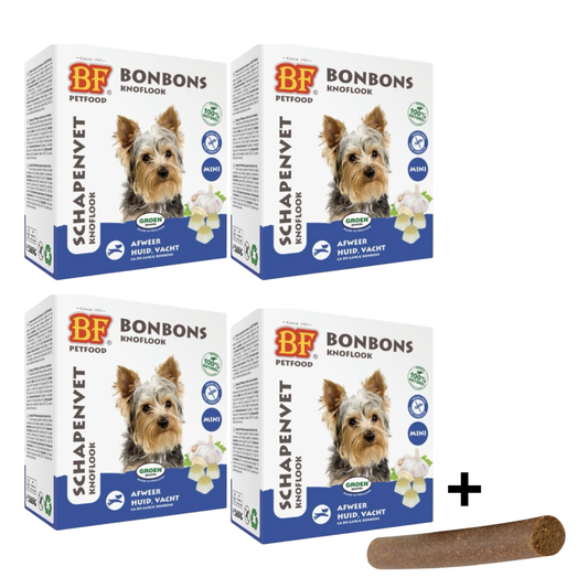 Combideal - Biofood Schapenvet Bonbons Mini Knoflook + Fricandel