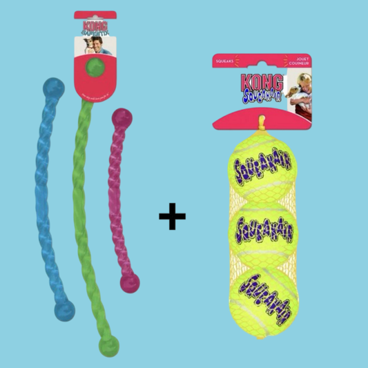Combideal Kong - Safestix + Kong Squeakairs 3 Stuks (6 CM)