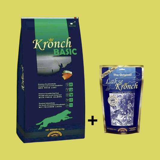 Combideal Kronch - Basic Adult Hondenvoer + 100% Zalmsnacks (175 Gram)