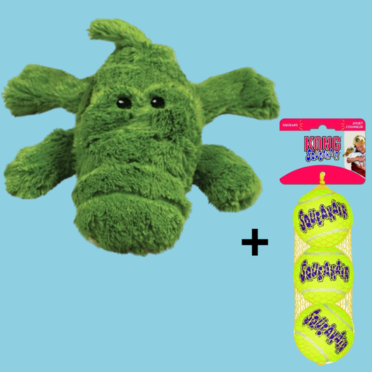 Combideal Kong Cozie Ali Aligator + Squeakairs