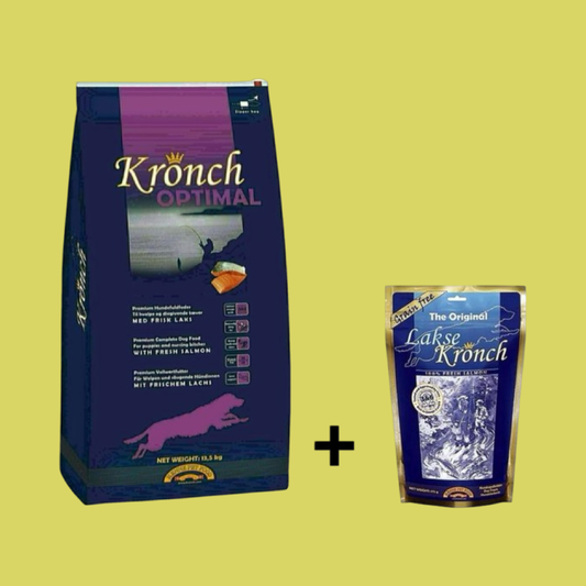 Combideal Kronch Optimal Puppy + 100% Zalmsnacks (175 Gram)