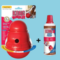 Combideal Kong Wobbler Rood + Easy Treat Lever 226 Gram