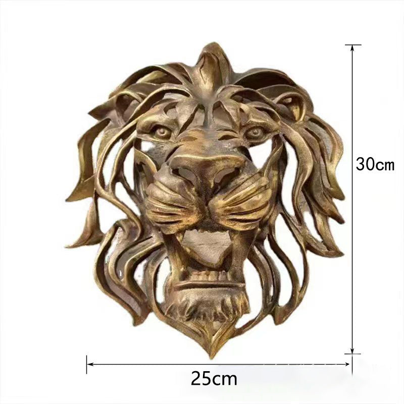 Metalen Leeuwenkop Wanddecoratie