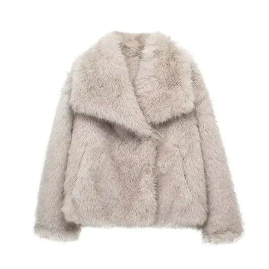 Amelia | Luxe Faux Fur Jas | Winter Elegantie | Zachte Pluche