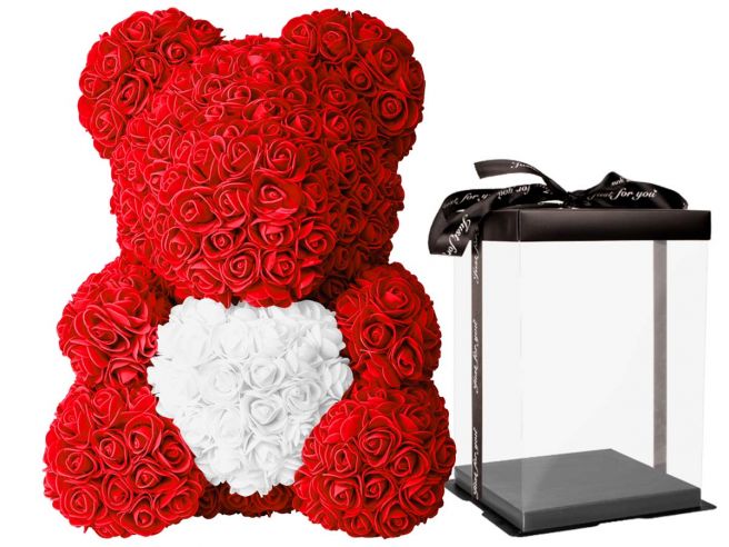 Teddybeer van luxe roze