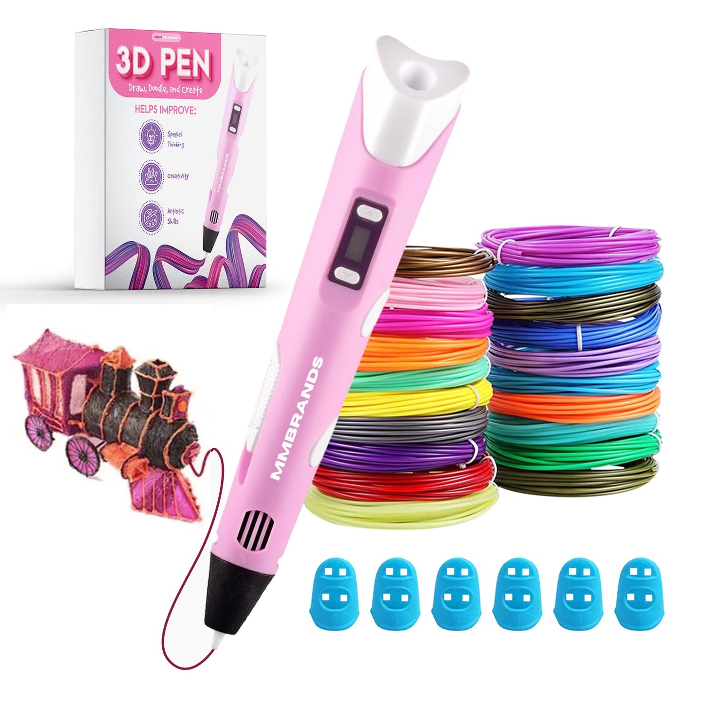 3D Pen Starterspakket - Gerecycled Filament - 10 Kleuren