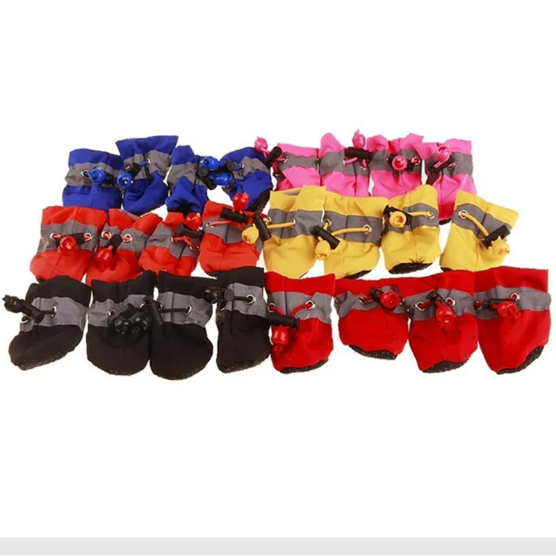 4 stks/set Waterdichte Hond Schoenen Antislip Regenlaarzen Schoeisel voor Kleine Katten Honden Puppy Hond Huisdier laarsjes Huisdier Poot Accessoires