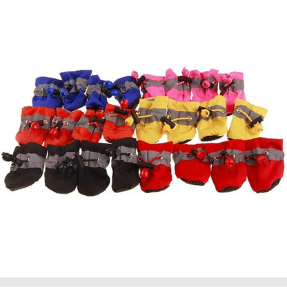 4 stks/set Waterdichte Hond Schoenen Antislip Regenlaarzen Schoeisel voor Kleine Katten Honden Puppy Hond Huisdier laarsjes Huisdier Poot Accessoires